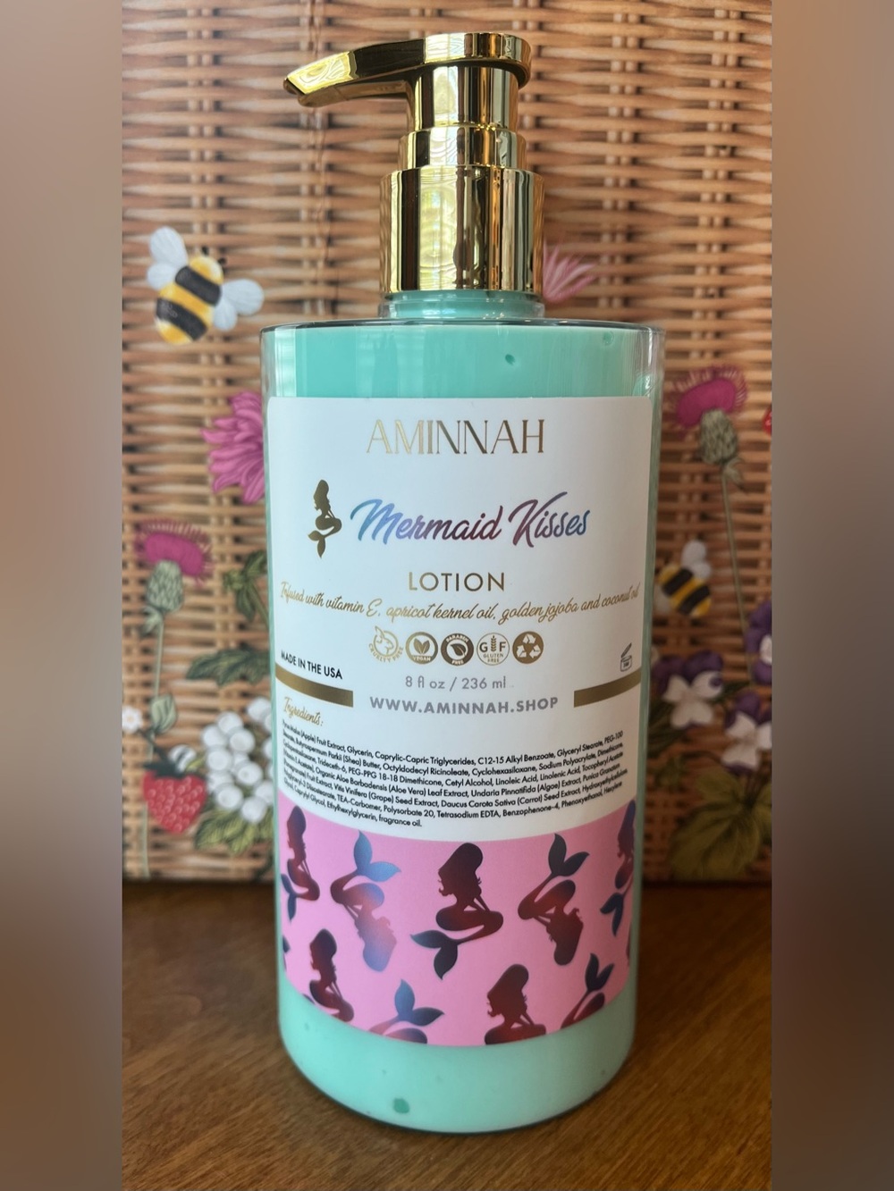 Aminnah Mermaid Kisses Lotion Full Size HTF New
